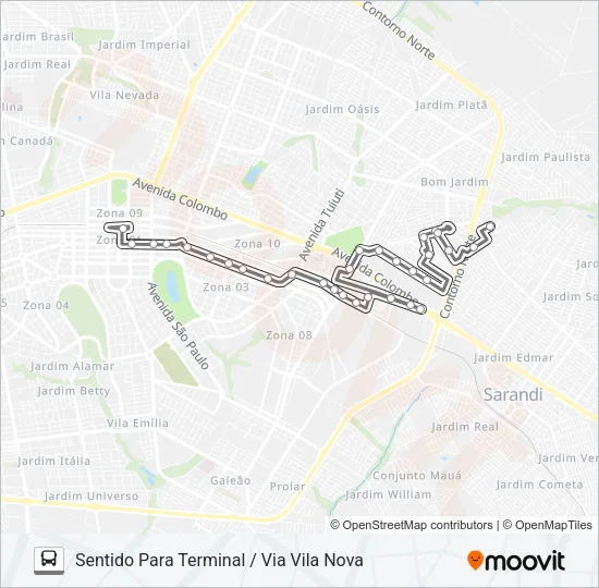 242 JARDIM AMÉRICA Bus Line Map