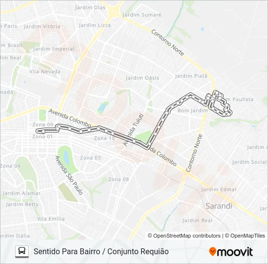 023 CONJUNTO REQUIÃO Bus Line Map