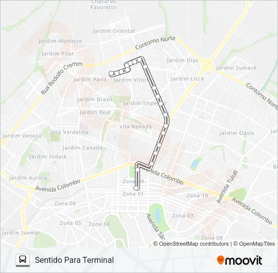 137 CONJUNTO HERMANN M. DE BARROS Bus Line Map