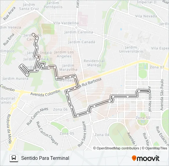 221 JARDIM MONTREAL Bus Line Map