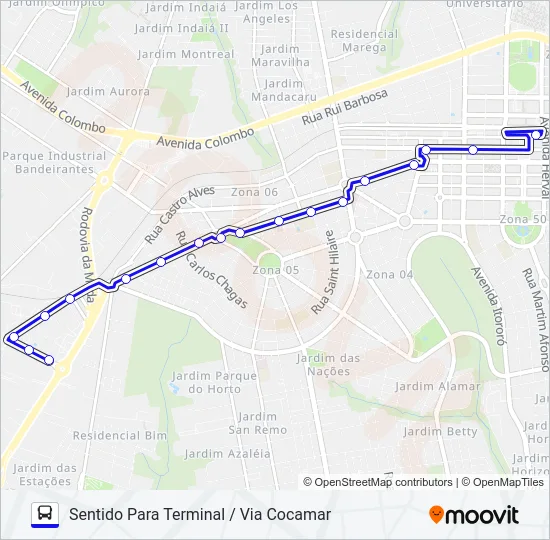 177 PARQUE ITAIPU / JARDIM EBENEZER Bus Line Map