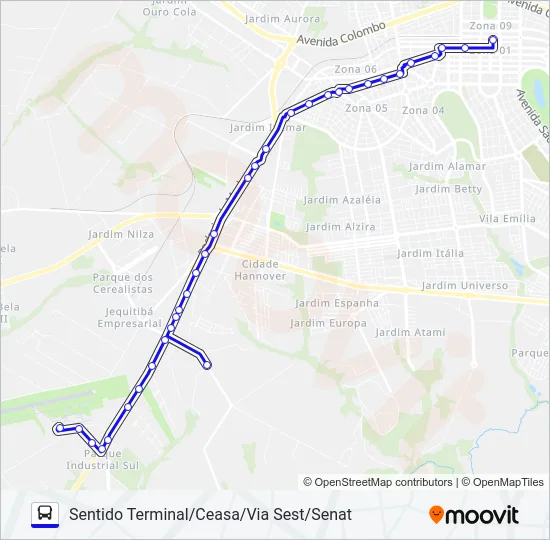 528 CEASA - ( AEROPORTO ) /  JD. OASIS Bus Line Map