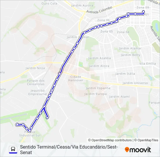 528 CEASA - ( AEROPORTO ) /  JD. OASIS Bus Line Map
