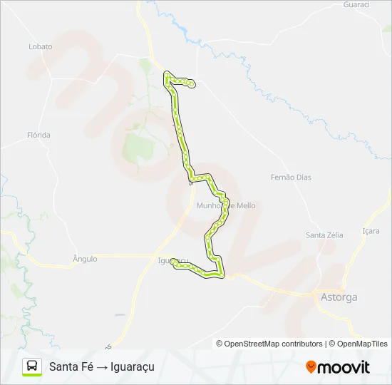 0388-440 SANTA FÉ / IGUARAÇU Bus Line Map