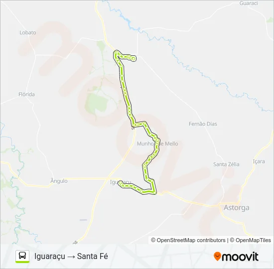 0388-440 SANTA FÉ / IGUARAÇU Bus Line Map