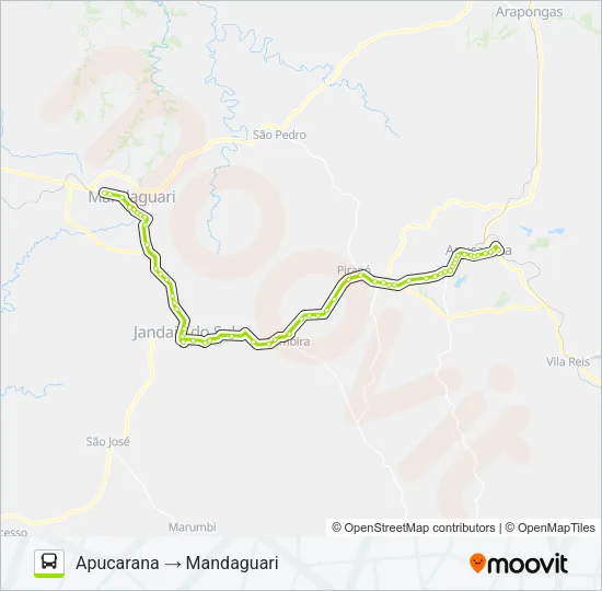 0224-440 APUCARANA / MANDAGUARI Bus Line Map