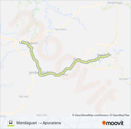 0224-440 APUCARANA / MANDAGUARI bus Line Map