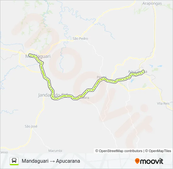 0224-440 APUCARANA / MANDAGUARI Bus Line Map