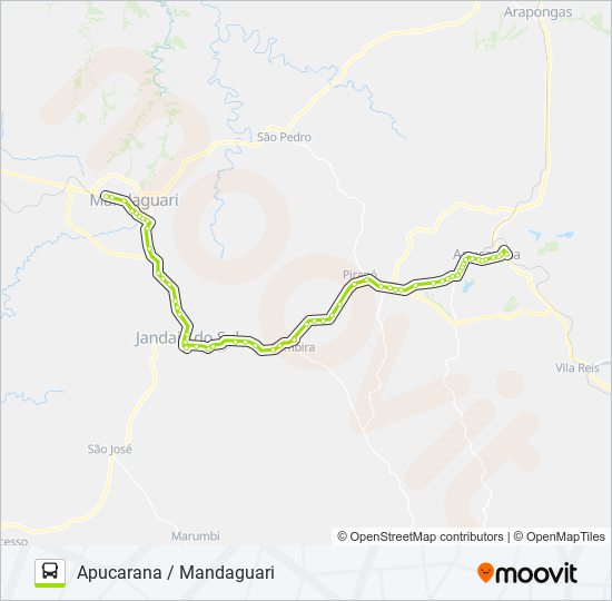 Mapa de 0224-440 APUCARANA / MANDAGUARI de autobús