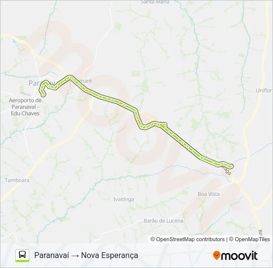 0215-460 PARANAVAÍ / NOVA ESPERANÇA Bus Line Map