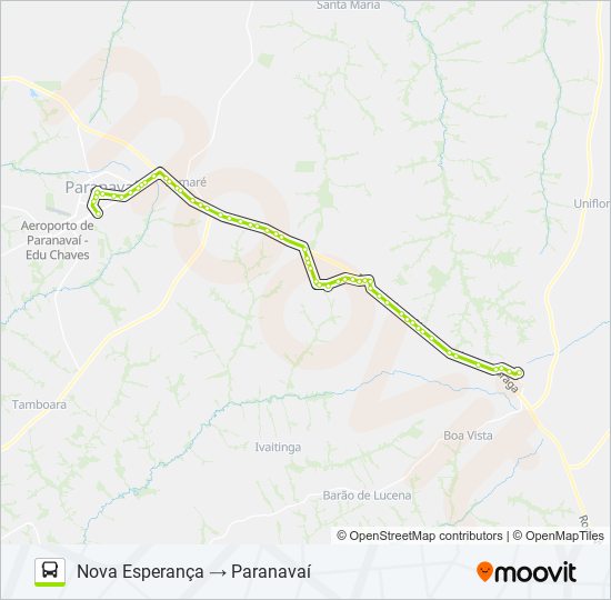 Mapa da linha 0215-460 PARANAVAÍ / NOVA ESPERANÇA de ônibus