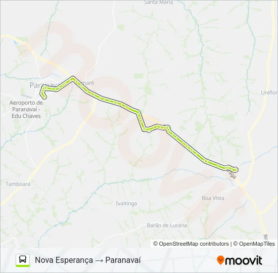 0215-460 PARANAVAÍ / NOVA ESPERANÇA Bus Line Map