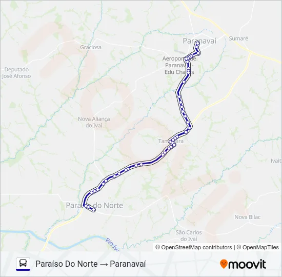 0471-410 PARANAVAÍ / PARAÍSO DO NORTE Bus Line Map