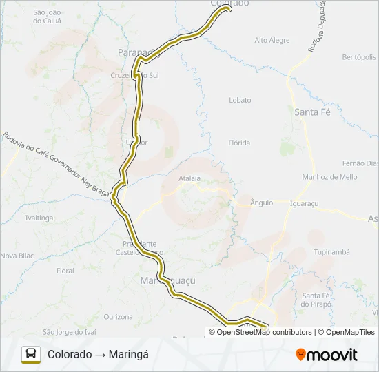 0723-500 MARINGÁ / COLORADO Bus Line Map