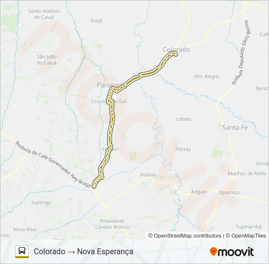 0723-540 NOVA ESPERANÇA / COLORADO Bus Line Map