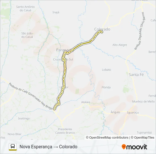 0723-540 NOVA ESPERANÇA / COLORADO Bus Line Map