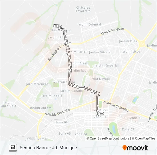 739 JD. MUNIQUE Bus Line Map