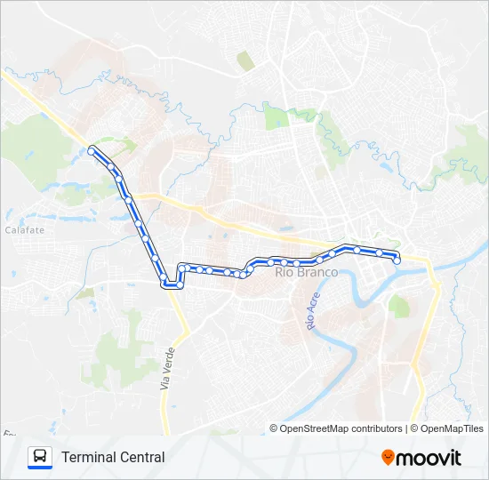 401 FUNDHACRE/NOVA ESPERANÇA Bus Line Map