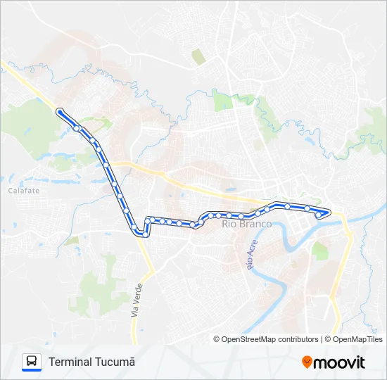 401 FUNDHACRE/NOVA ESPERANÇA Bus Line Map