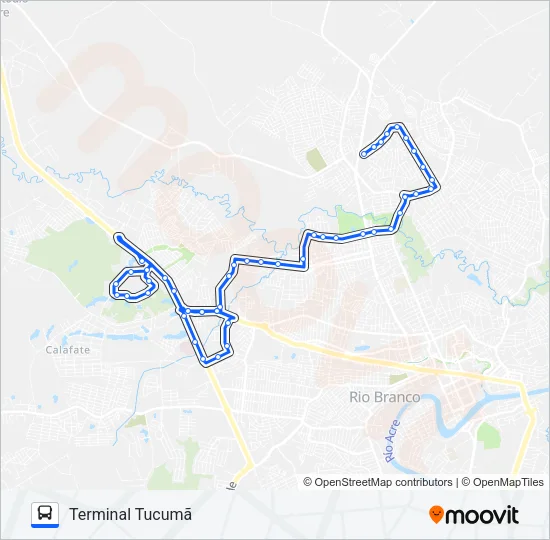 902 IFAC - UFAC Bus Line Map