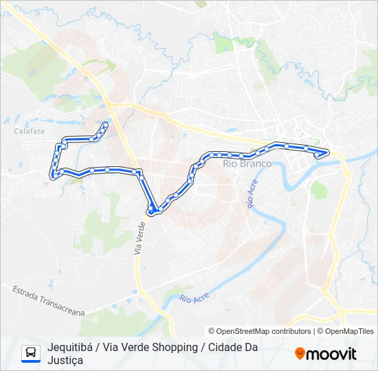 406 JEQUITIBÁ / CIDADE DA JUSTIÇA Bus Line Map