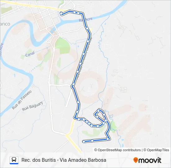 107 RECANTO DOS BURITIS Bus Line Map