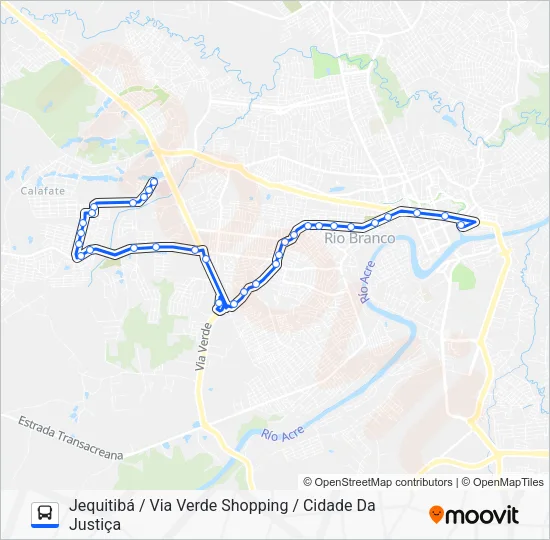 406A JEQUITIBÁ Bus Line Map