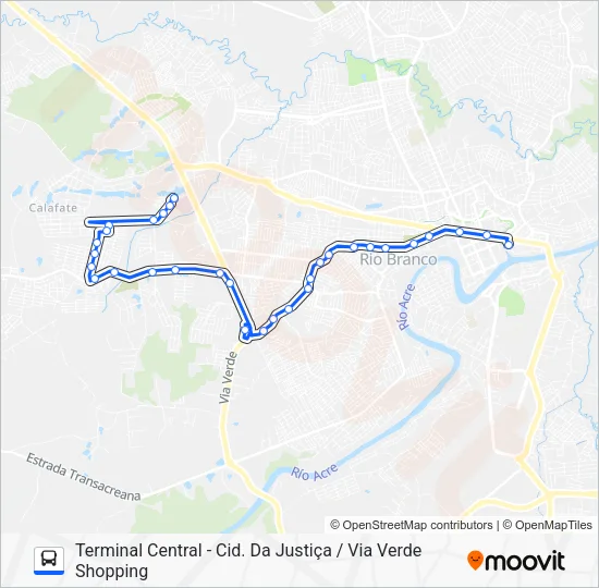406A JEQUITIBÁ Bus Line Map