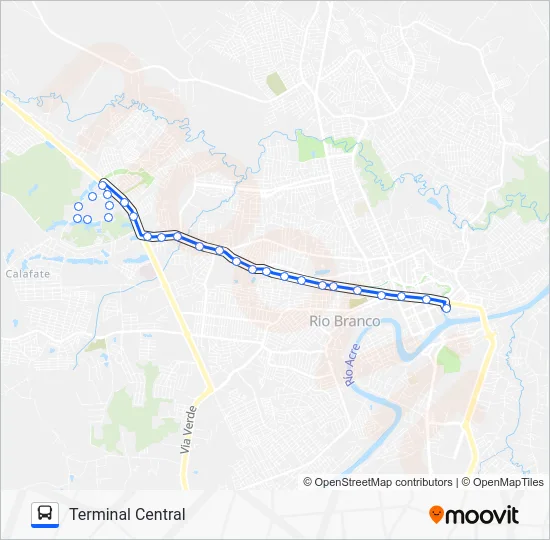 501 UFAC / AV. CEARÁ Bus Line Map
