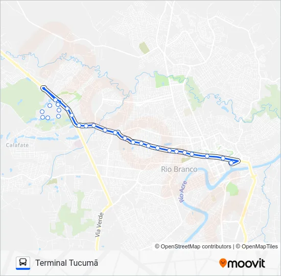501 UFAC / AV. CEARÁ Bus Line Map