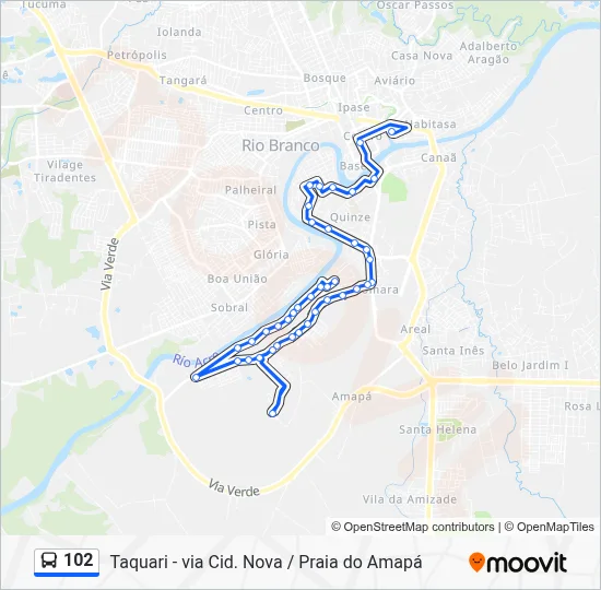 102 Bus Line Map