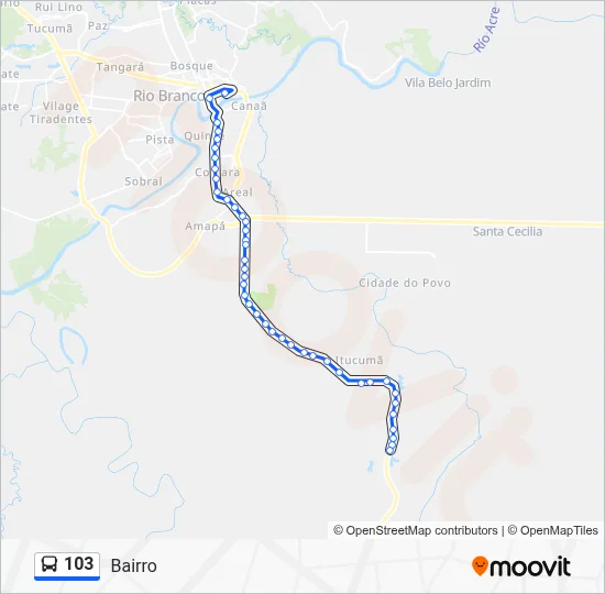 103 Bus Line Map