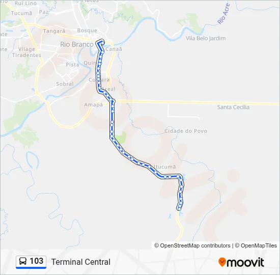 103 Bus Line Map