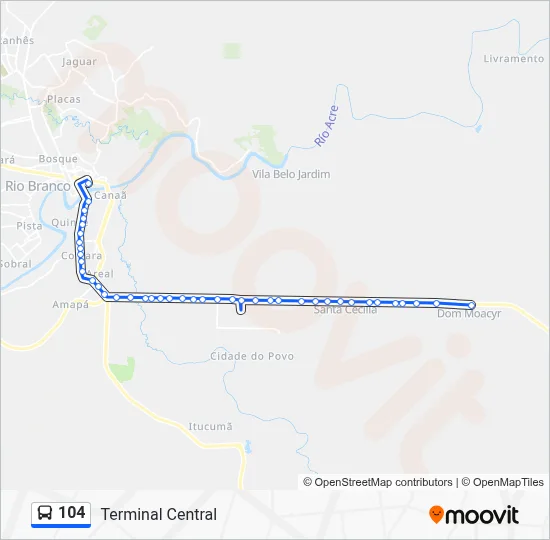 104 Bus Line Map