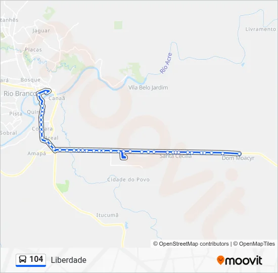 104 Bus Line Map