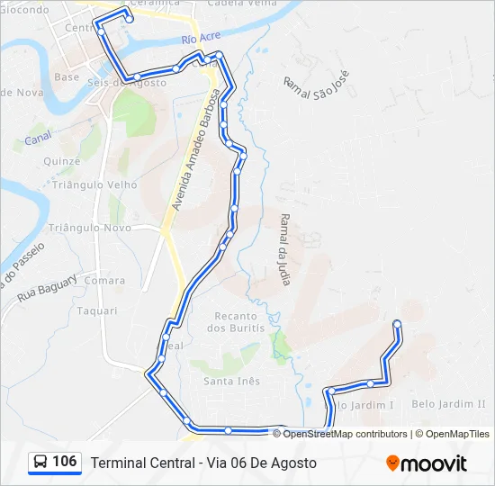 106 Bus Line Map