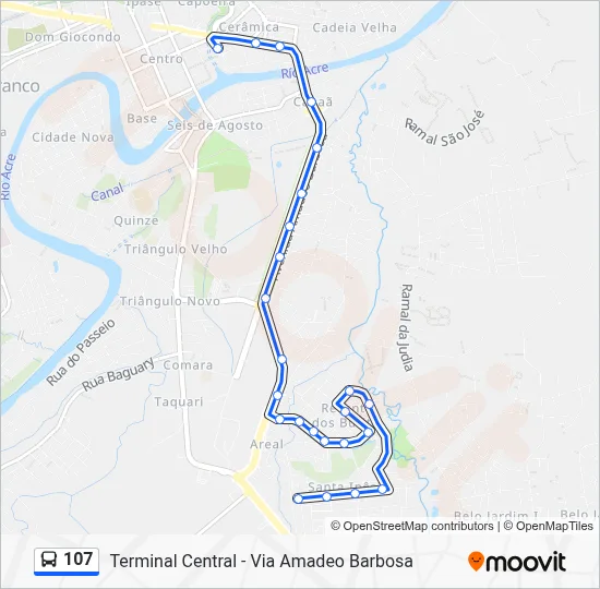 107 Bus Line Map