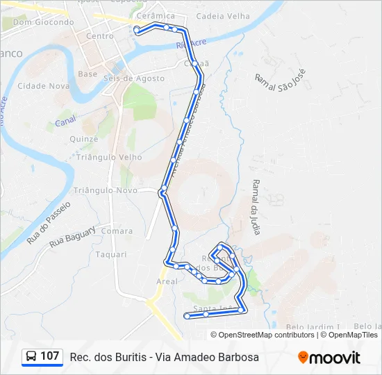 107 Bus Line Map