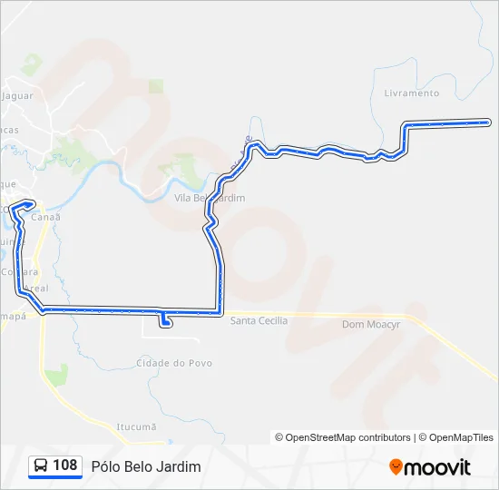 108 Bus Line Map