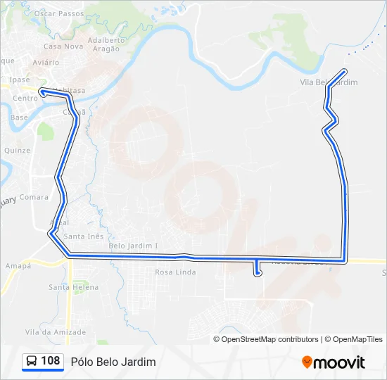 108 Bus Line Map