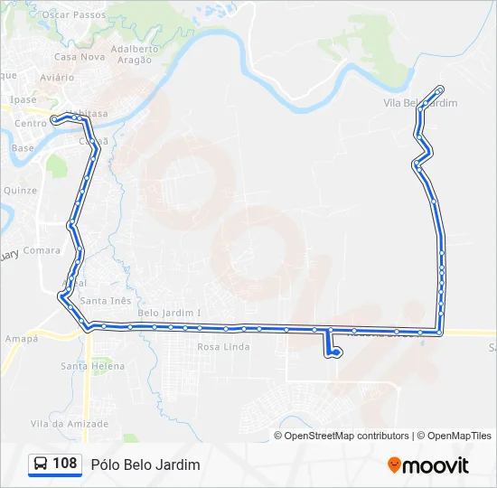 108 Bus Line Map