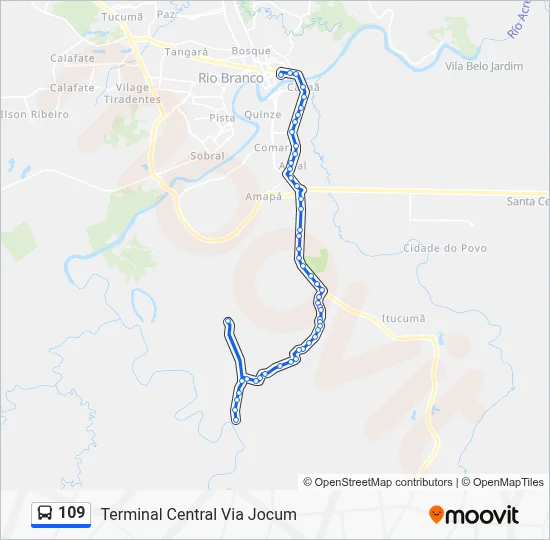 109 Bus Line Map