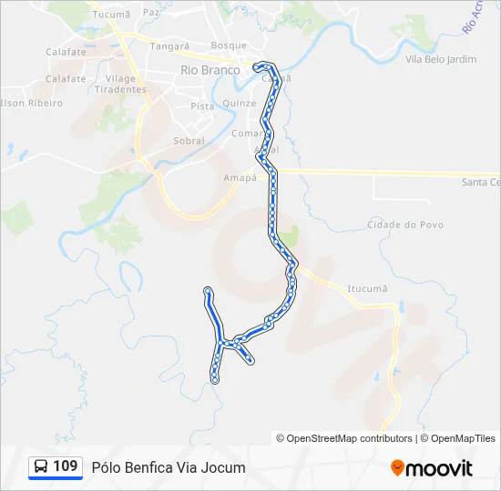 109 Bus Line Map