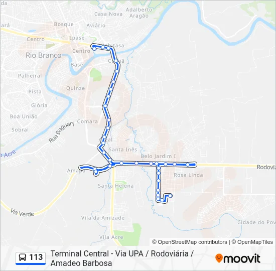 113 Bus Line Map