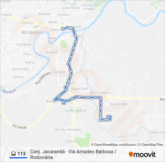 113 Bus Line Map