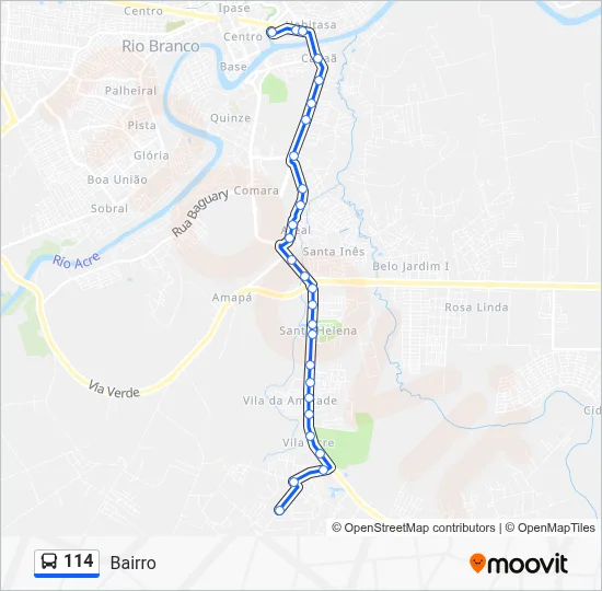 114 Bus Line Map