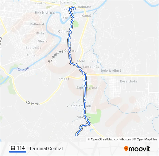 114 Bus Line Map