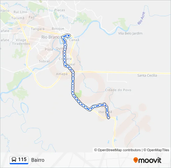 115 Bus Line Map