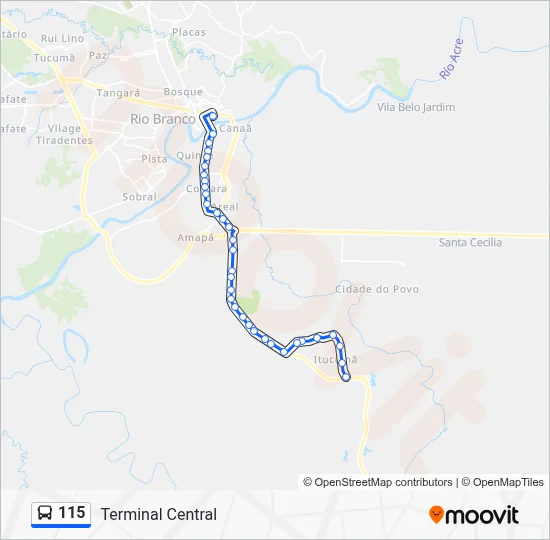 115 Bus Line Map