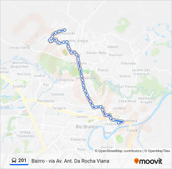 201 Bus Line Map